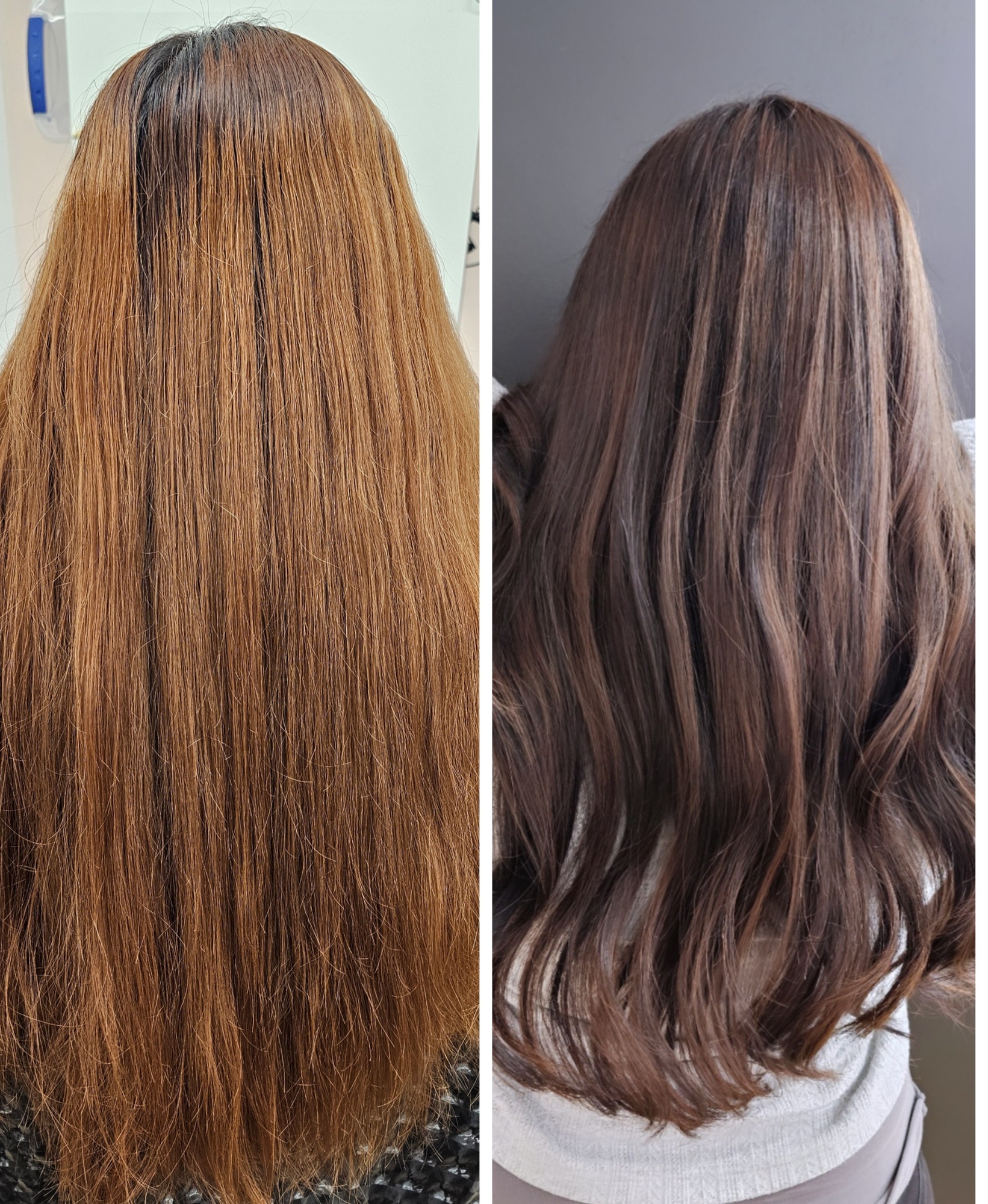 Color correction. All over copper to dimension highlights 