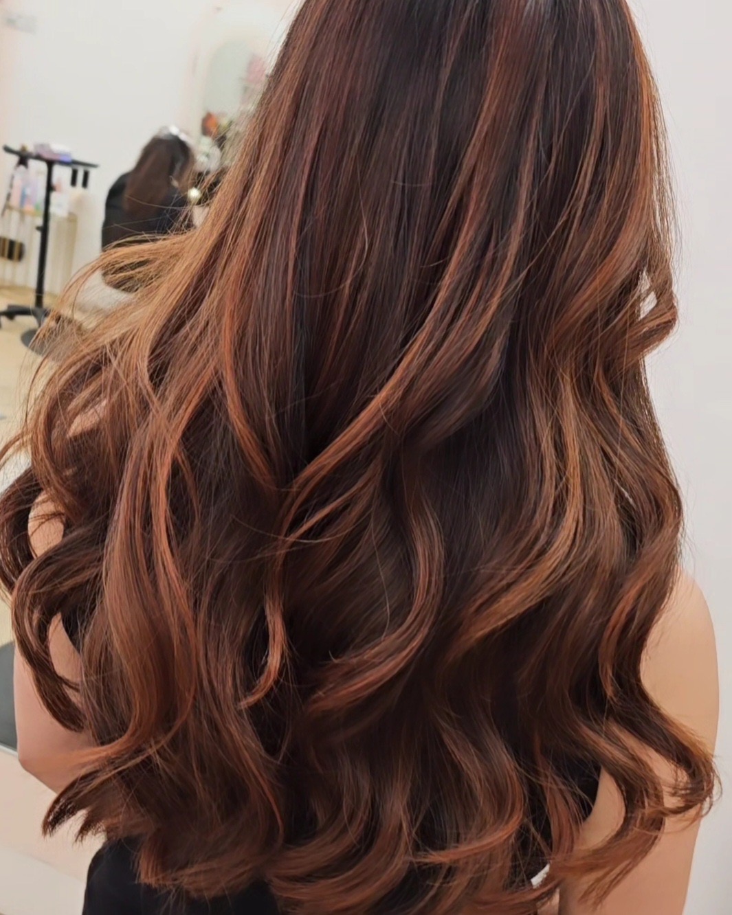 Warm brown balayage