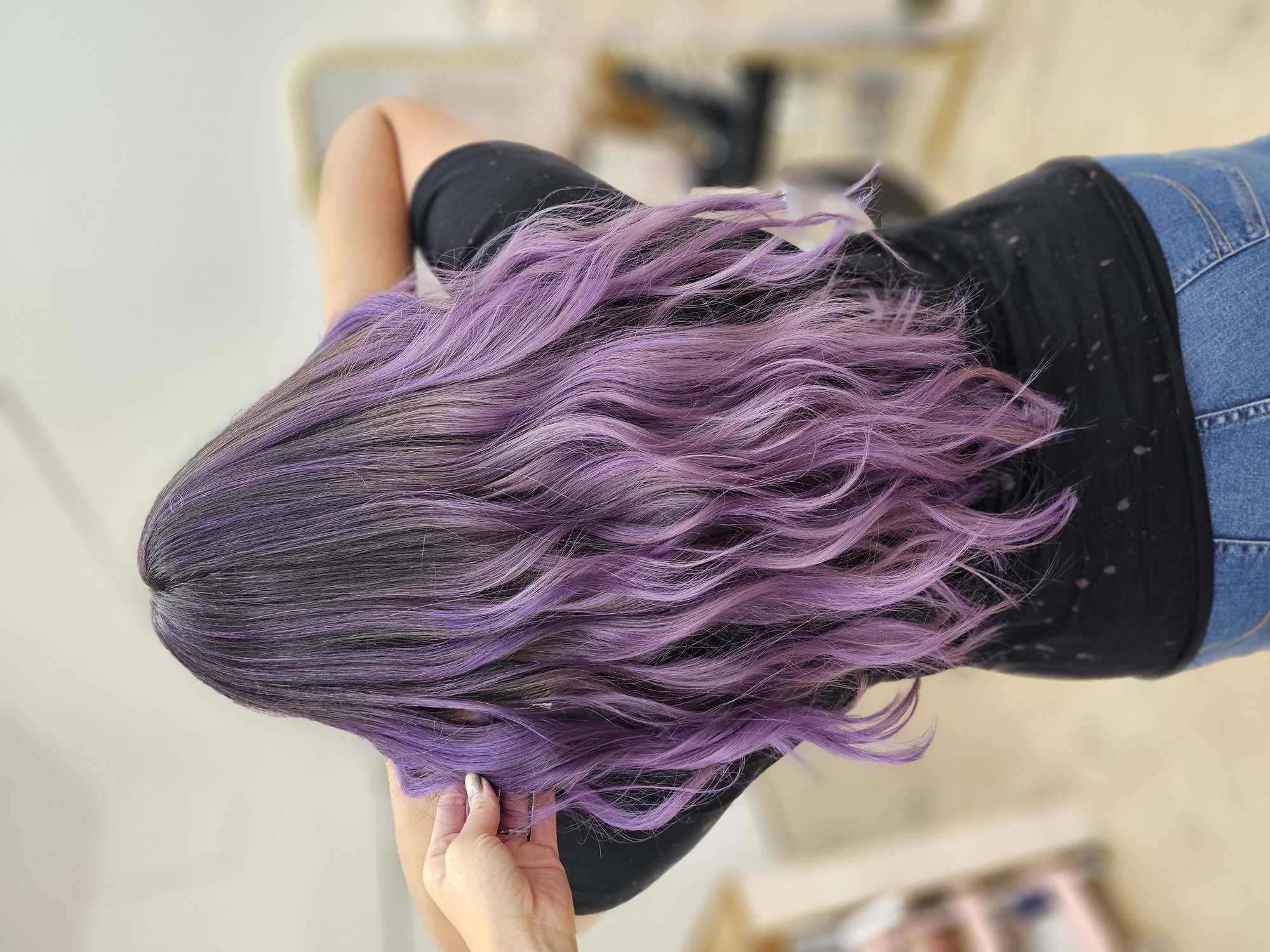 Lavender purple balayage